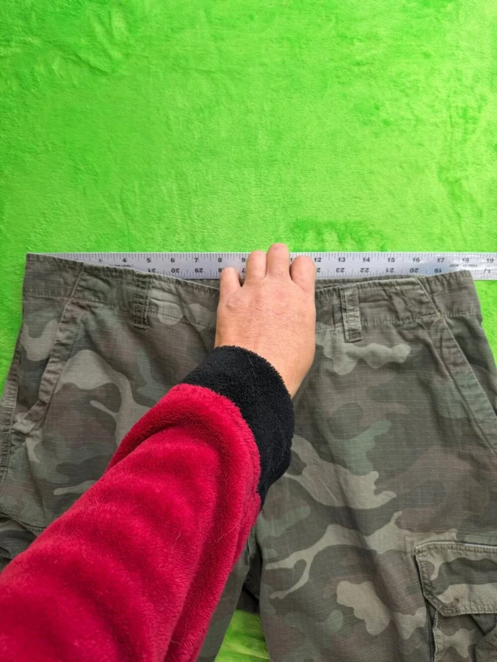 Faded Glory Camo Cargo Shorts Mens Sz 36 Ripstop Utility